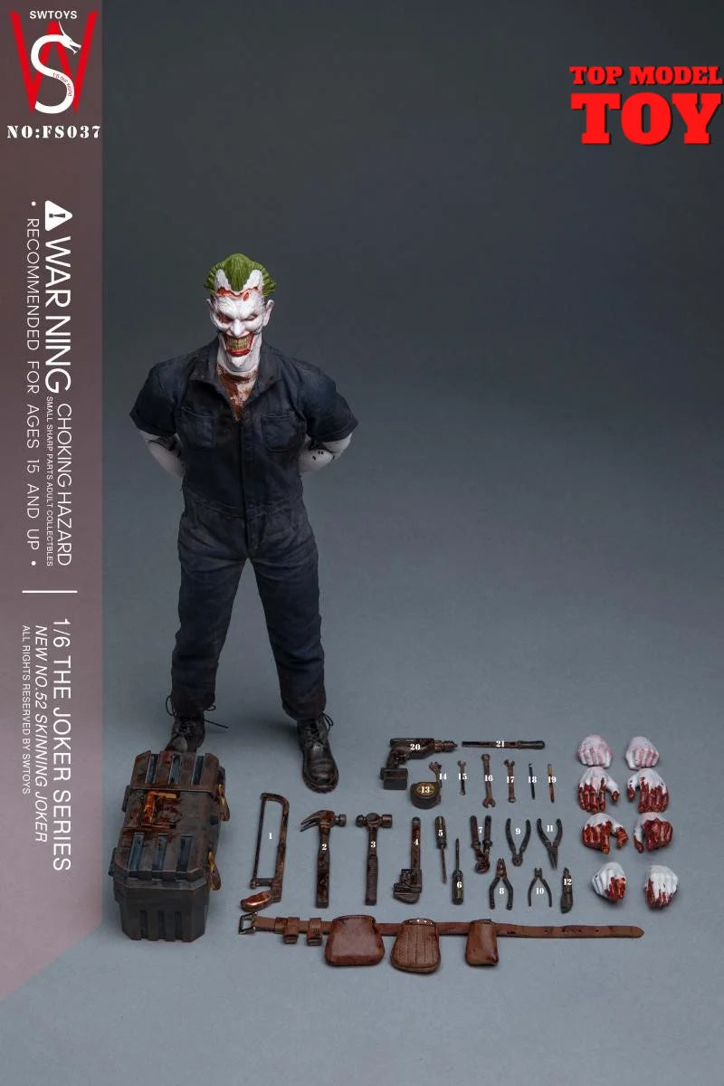SWTOYS FS037 1/6 Scale Skinning Clown Anime Action Figure 12" Male Soldier Action Figure Dolls Full Set for Collectible Toy