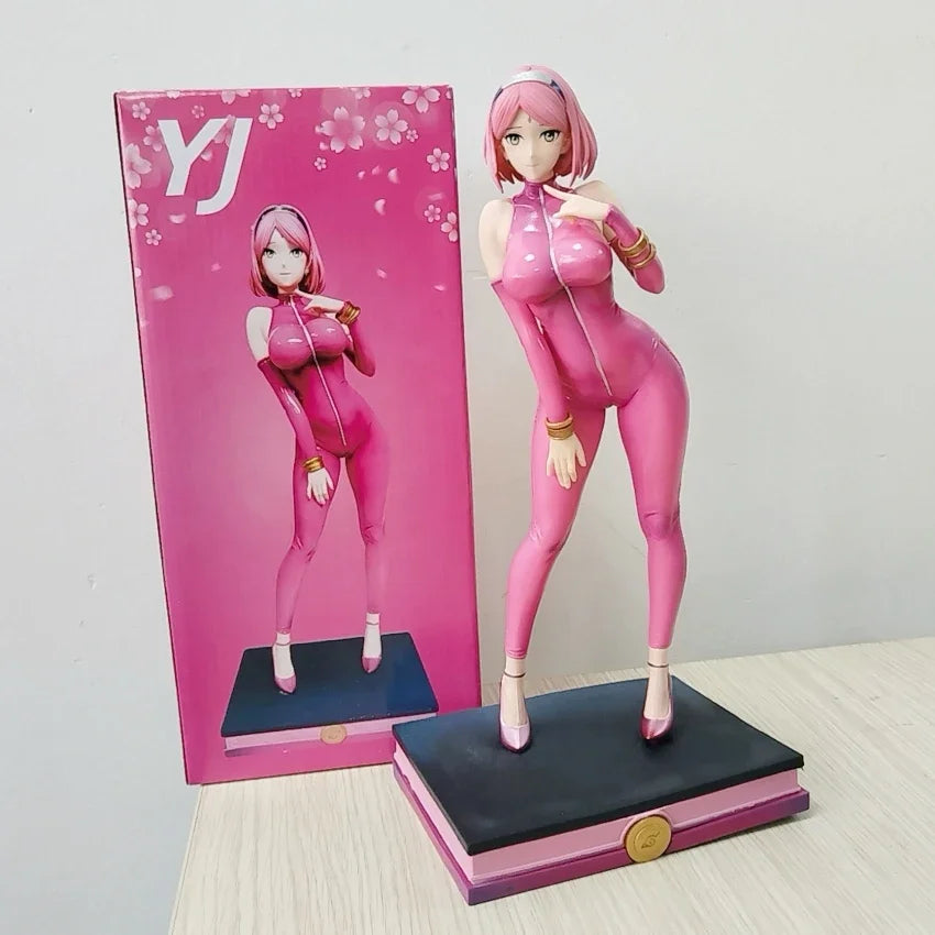 Anime Naruto Hyuuga Hinata Figur 30CM Hyuuga Hinata Haruno Sakura Ver Gril Figur PVC Anime Statue Sammlung Modell Spielzeug Geschenke