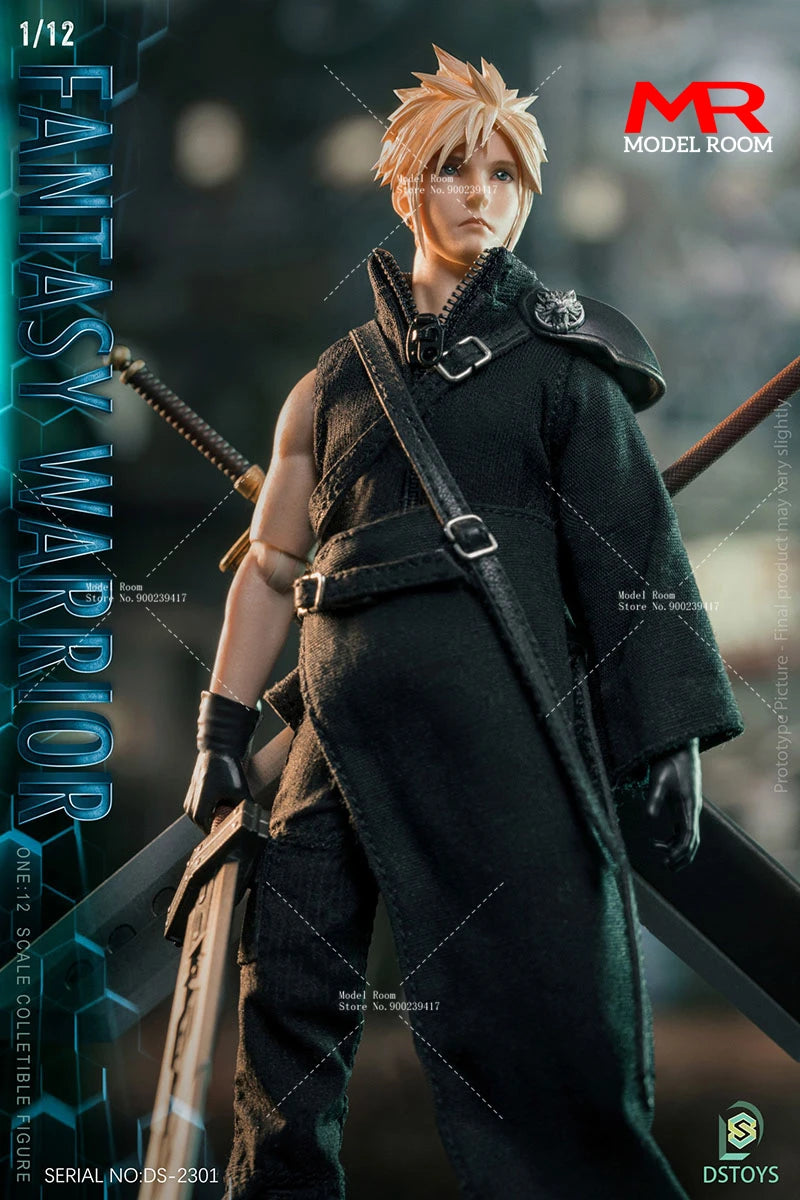 DSTOYS DS-2301 1/12 Fantasy Warrior Cloud Action Figure 6-inch Male Soldier Action Figurine Toy Full Set Collectible Model