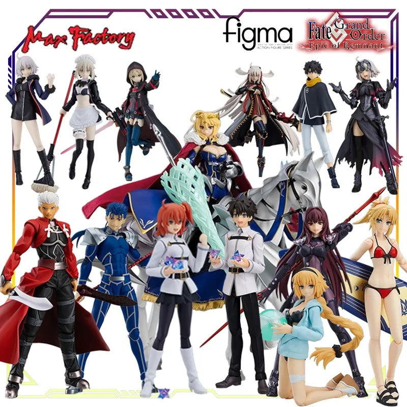 Max Factory Original FIGMA Fate Grand Order Serie Lancer Artoria Pendragon/Archer Joan of Arc Anime Actionfigur Modellspielzeug