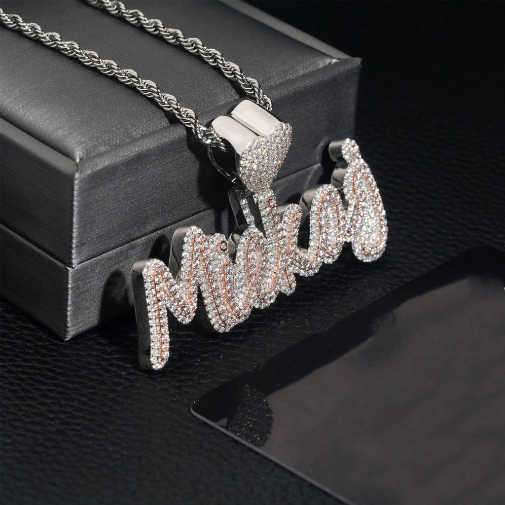 High Quality Thickening Customized letters Love Bail Zircon Pendant Iced Out For Men Women Necklace Hip Hop Jewelry Free Shippin