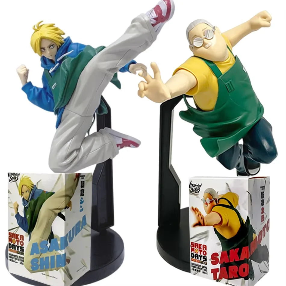 Explosions Anime 21CM SAKAMOTO DAYS Series Tarou Sakamoto,Asakura Letter Action Figure PVC Model Collection Jewelry Adult Gifts