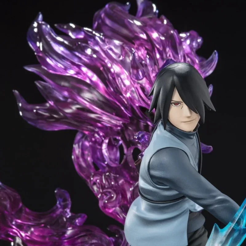 Bandai Original NARUTO Anime Figur Figuarts Zero Uchiha Sasuke Trammels Actionfigur Spielzeug für Kinder Geschenk Sammlermodell