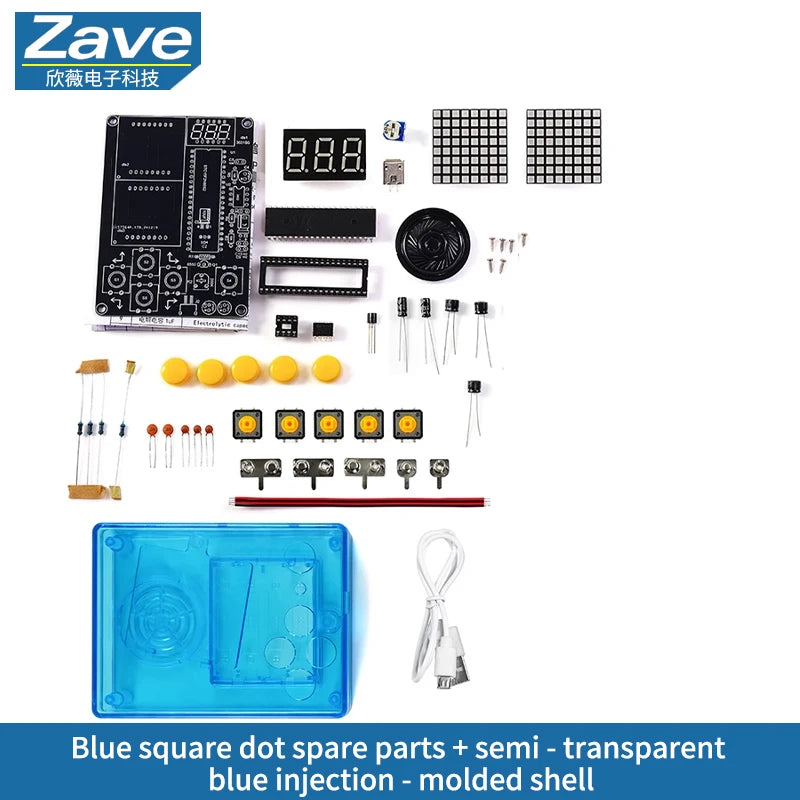 Pixel Game Console Making Kit: 51 Single - Chip Microcomputer Tetris Puzzle Game Electronic DIY Welding Practice