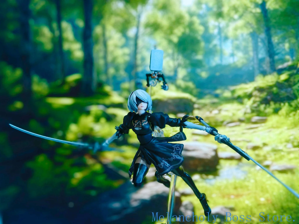 In-stock KO Figma 2B Figma No.643 NieR 2B Type 2B Articulated Action Figure, Model, Ornament, Statue, Toys Gifts