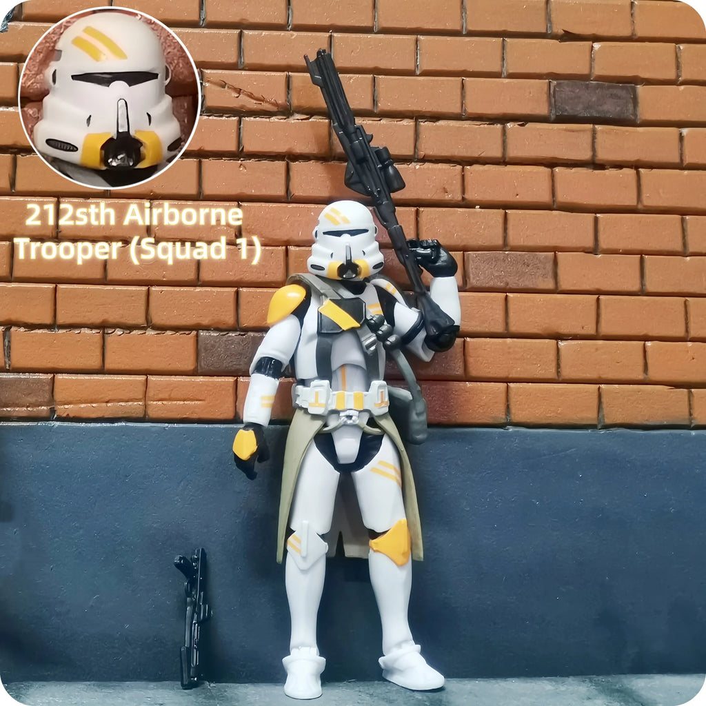 Star Wars 3.75 Inch  Clone Trooper 1/18 Airborne 501st 212th 187th Legion  Shock Action Figure REX ARF P1 P2 Toys Model Loose