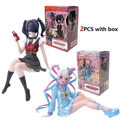 14CM Anime NEEDY GIRL OVERDOSE Noodle Stopper Figure KAnge Sitting Animation Model Toy Gift Collection Decoration Ornaments
