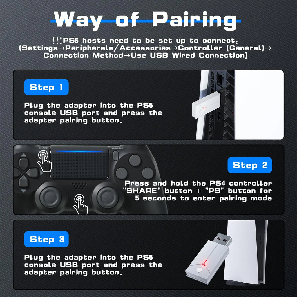Wireless Controller For P5 With Dual Motor Sensor Touchpad Jack/Turbo/6-Axis Sensor Function, Compatible Ps3/Ps4/Pro/Slim/Ps5/Pc