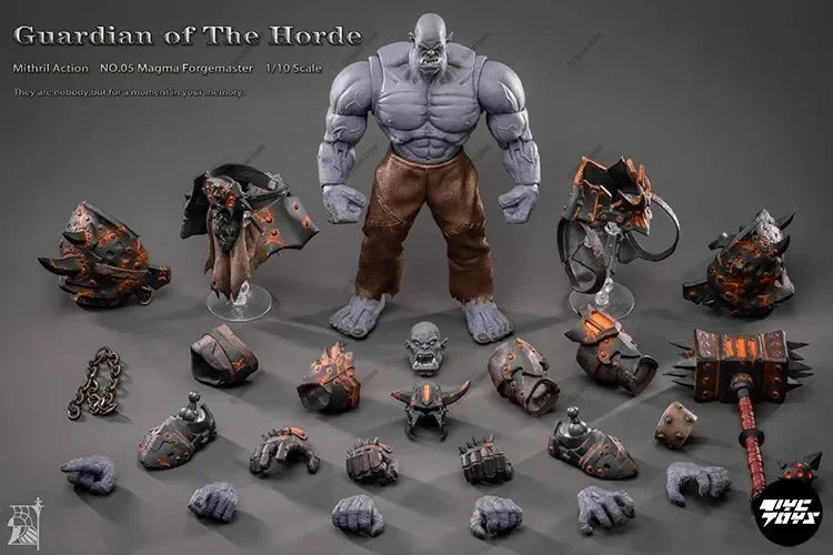 In-stock Mythril 1/10 Scale Action Soldier Tribal Guardian 05 Lava Forge Master Orc Barbarian Complete Game 6-inch Action Figure