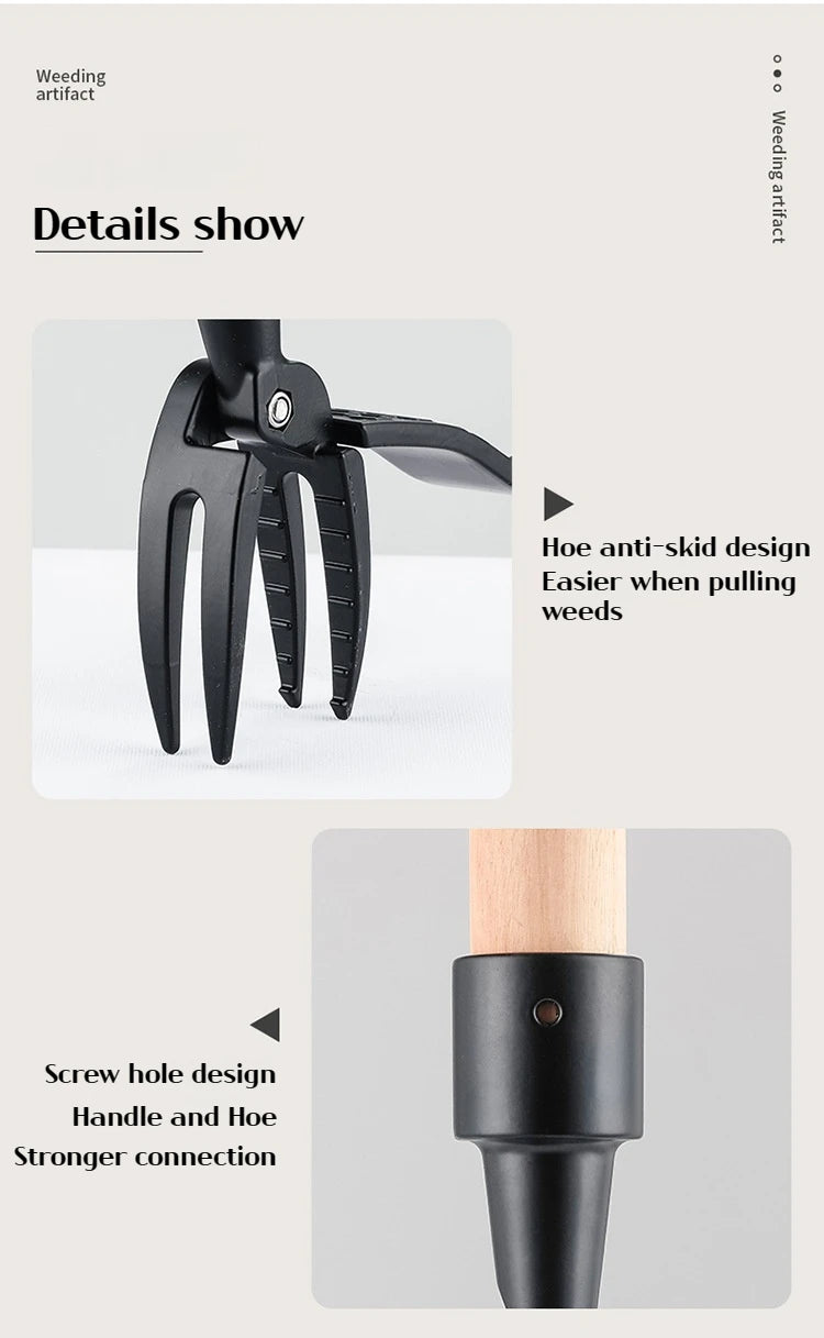 Portable standing weeder, manual weeding/pulling/rooting/garden hand tools, single weeder without pole