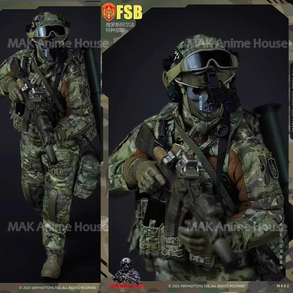VERYHOT M002 1/6 Russian Alpha Special Forces Clothing Accessories Set Model Fit 12''Male Soldier Action Figure Body Doll