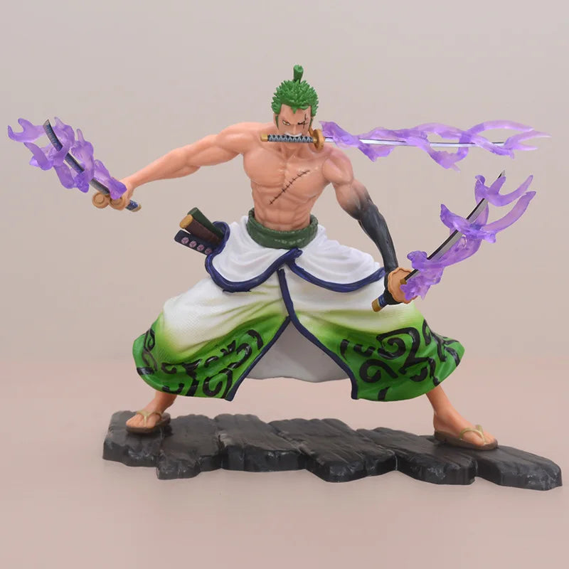 Anime One Piece Roronoa Zoro Anime Actionfigur Modell Geschenke Sammlerfiguren für Kinder