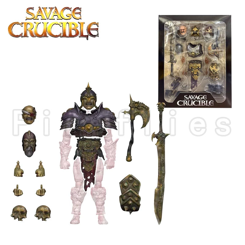 1/12 7inches Harbinger Studios Savage Crucible Action Figure Wave 2 Jaeger Nashom Krieger Whoman Barbarian Anime Model Gift