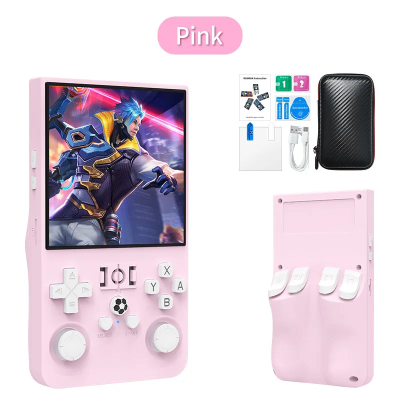 R36 Max Console Handheld Game Players 4 Inch IPS Screen Open Source Console Retro Pocket Video Player 64G/128G 22000+ Games Gift