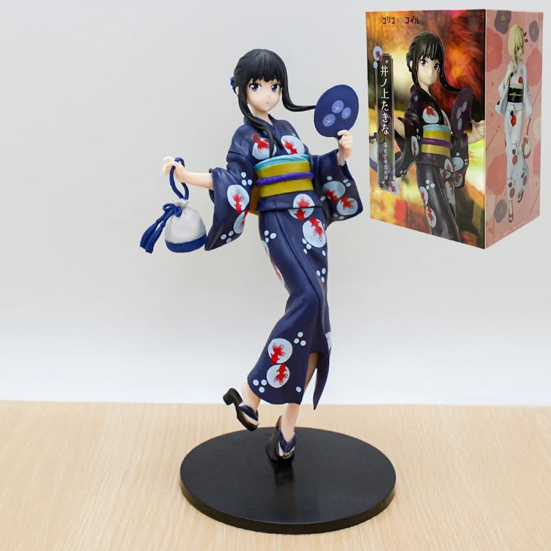 20cm Lycoris Recoil Nishikigi Chisato Anime Figure Inoue Takina Yukata de Odekake Action Figure Collectible Model Doll Toys Gift
