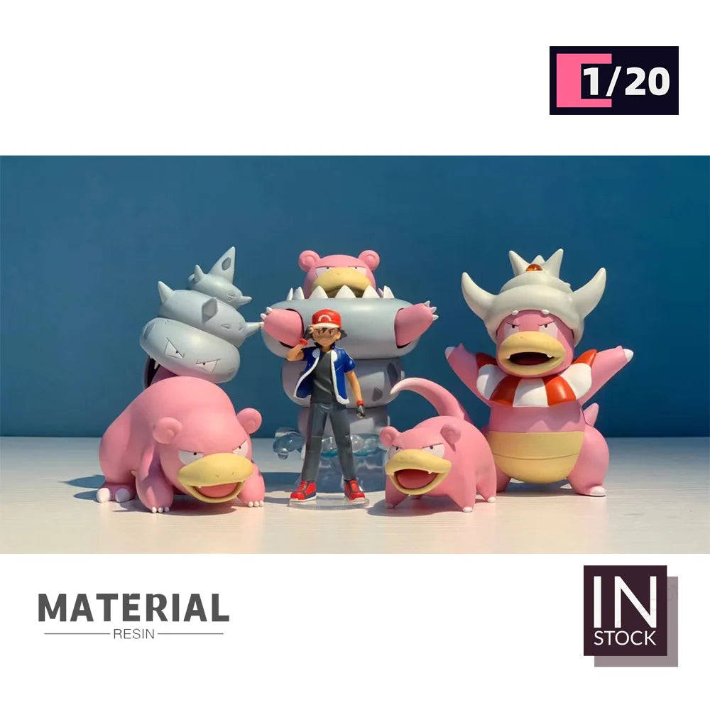 [IN STOCK] 1/20 Scale World Figure [BQG] - Slowpoke & Slowbro & Slowking & Mega Slowbro