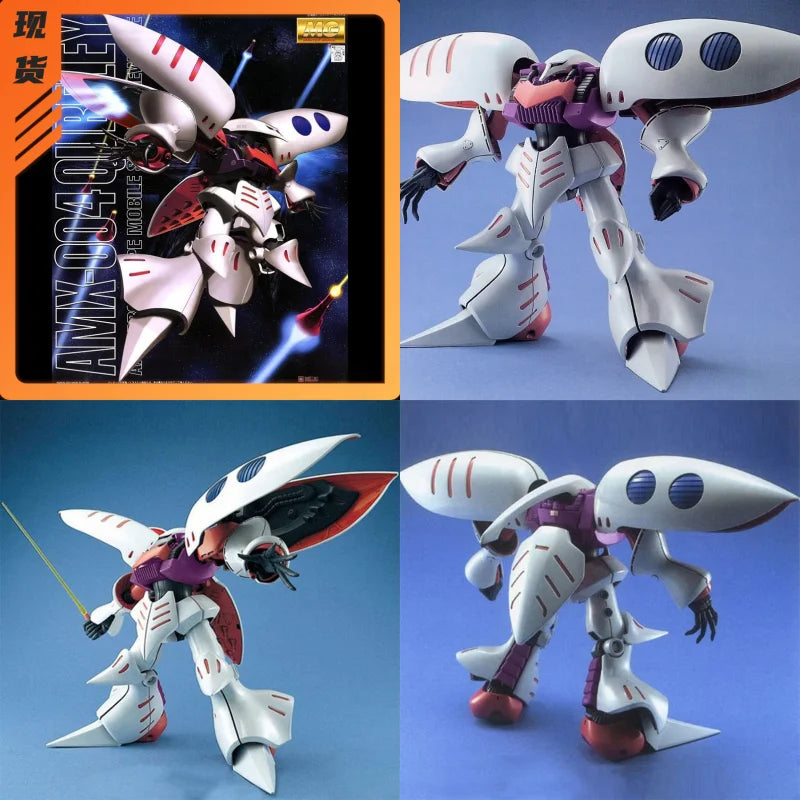In Stock Original Bandai Gundam Mg 1/100 White Qubeley Amx-004 Haman Assembly Model Collectible Action Figure Model Toys Gifts