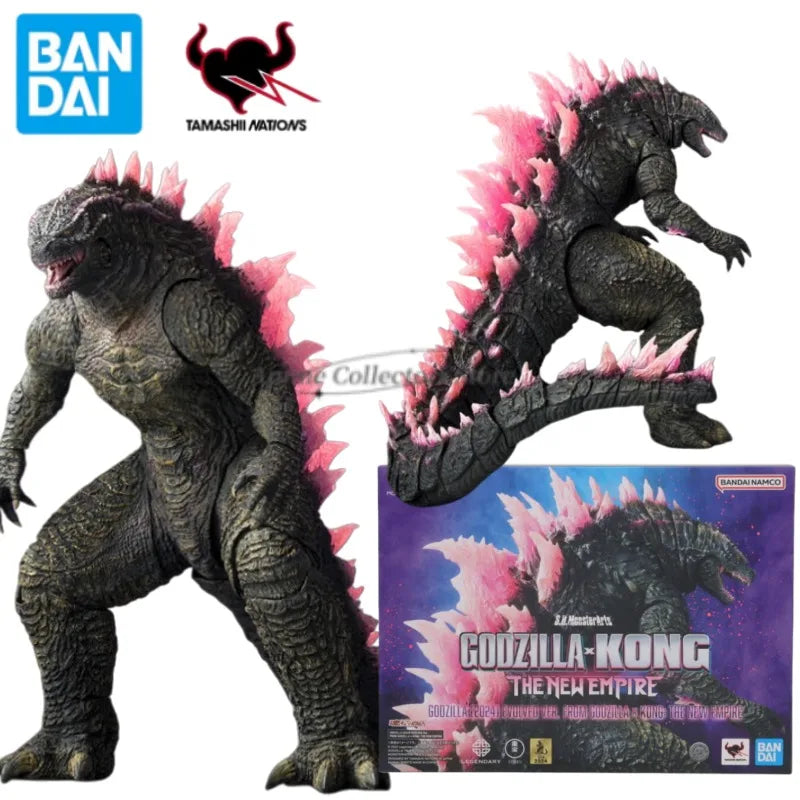 In Stock Bandai Godzilla X Kong: The New Empire S.H.MonsterArts Godzilla (Evolved Ver.) Action FigureCollection Model Toy Gift