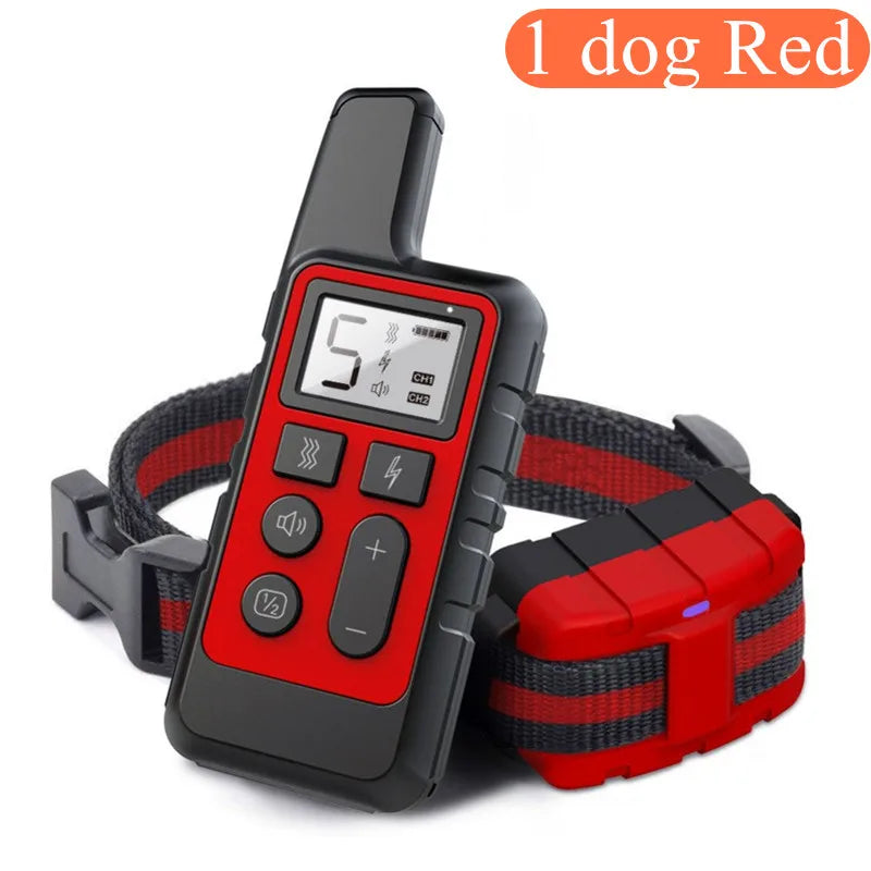 Hundetrainingshalsband, wasserdicht, wiederaufladbar, Schockhalsbänder für Hunde mit Ferntraining, Piepton, Vibrationsschock, elektrisches Hundehalsband