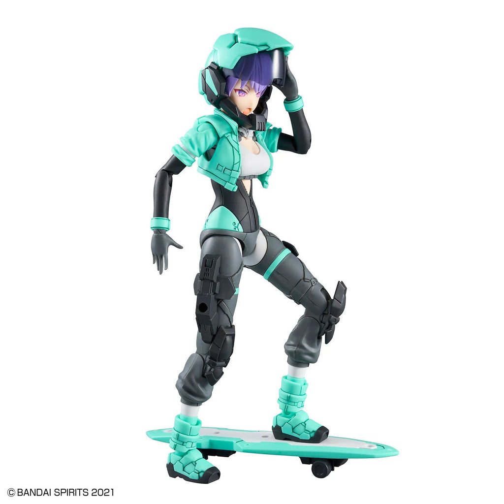 BANDAI 30MS SIS-V00 RYDIRA [Color A] ~Skateboard Clothing~ Mobile Suit Girl Anime Action Figures Assembly Model Collection Toy