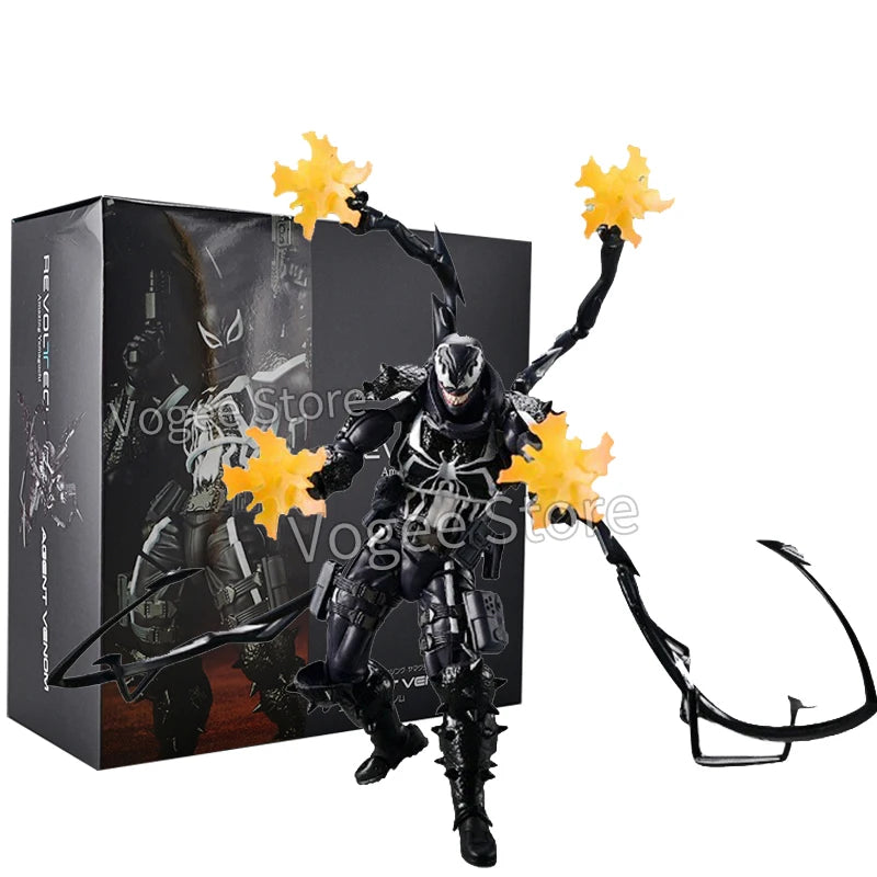 AMAZING YAMAGUCHI Agent Venom KAIYODO Eugene Thompson Symbiote Deadpool Comics Action Figure Model Movie Toys For Kids Doll Gift
