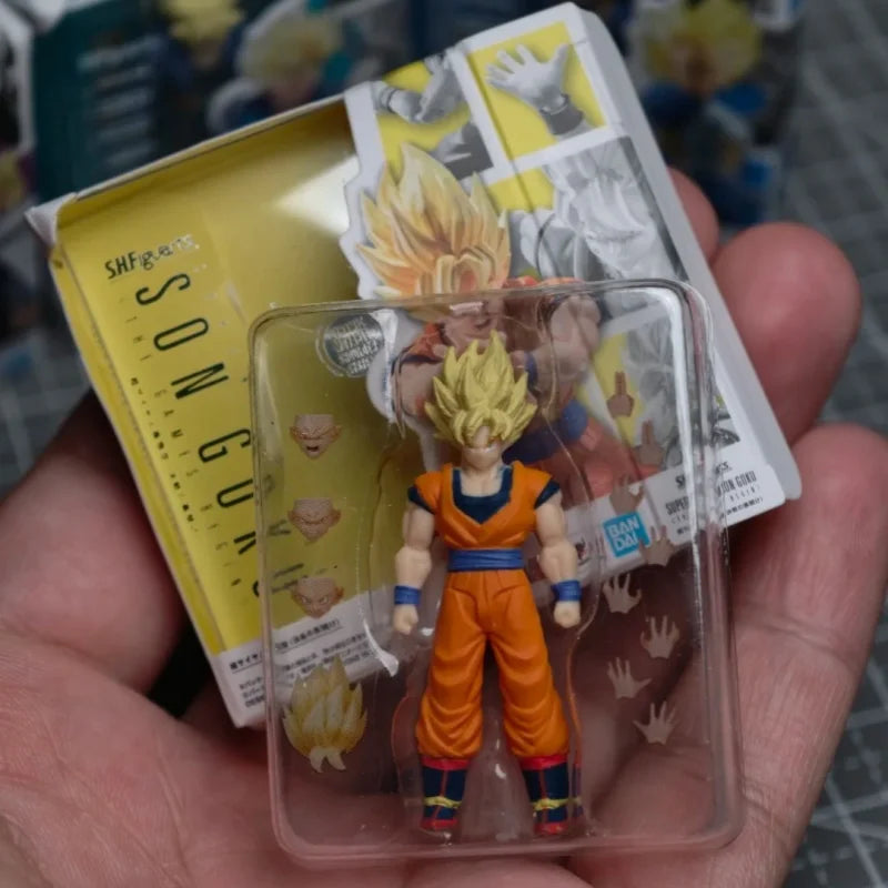 Bandai Dragon Ball S.H.Figuarts Miniature Collection Son Goku Vegeta Gohan Future Trunks Ssj Anime Figures Birthday Toy Gifts