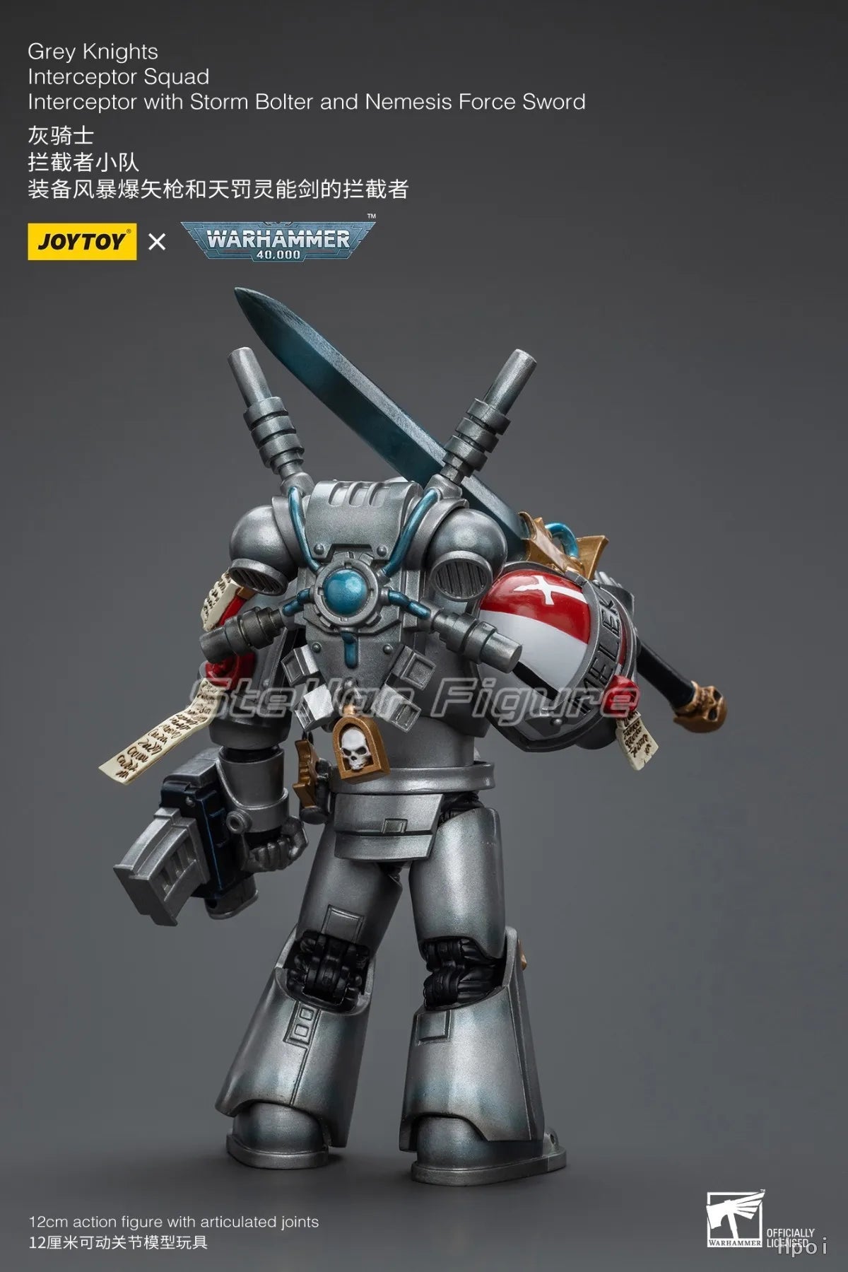 【SF】JOYTOY 1/18 Action Figure Grey Knights Interceptor SquadInterceptor with Storm Bolter and Nemesis Force Sword Mode Ornaments