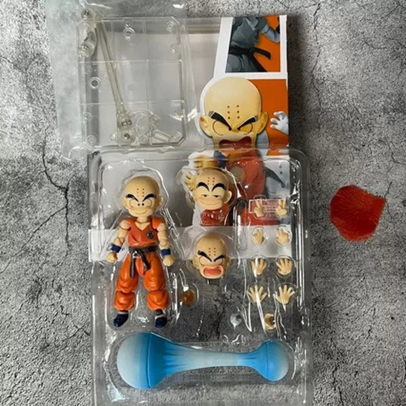 New Anime Peripheral Dragon Ball Shf Childhood Krillin Articular Mobility Figurine Pvc Action Figure Collectible Model Toy Boxed