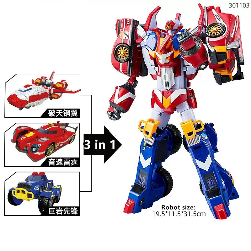 Original Tobot Deformation Robot 6 in 1 Transforming Car ALPHA  Action Figure Korea Anime Cartoon Brothers Warrior MAGMA Toys