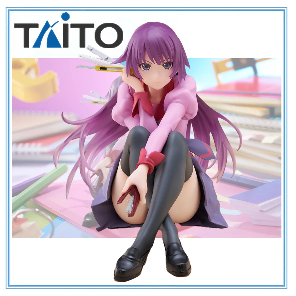 In Stock Original TAiTO Prepainted Desktop Cute Monogatari Series Senjougahara Hitagi Anime Figure Garage Kit Collection Series