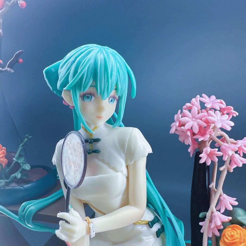 HATSUNE MIKU Anime Figure Cheongsam Miku Ancient Customs Statue Pvc Figurine Collectible Model Toys Birthday Gift