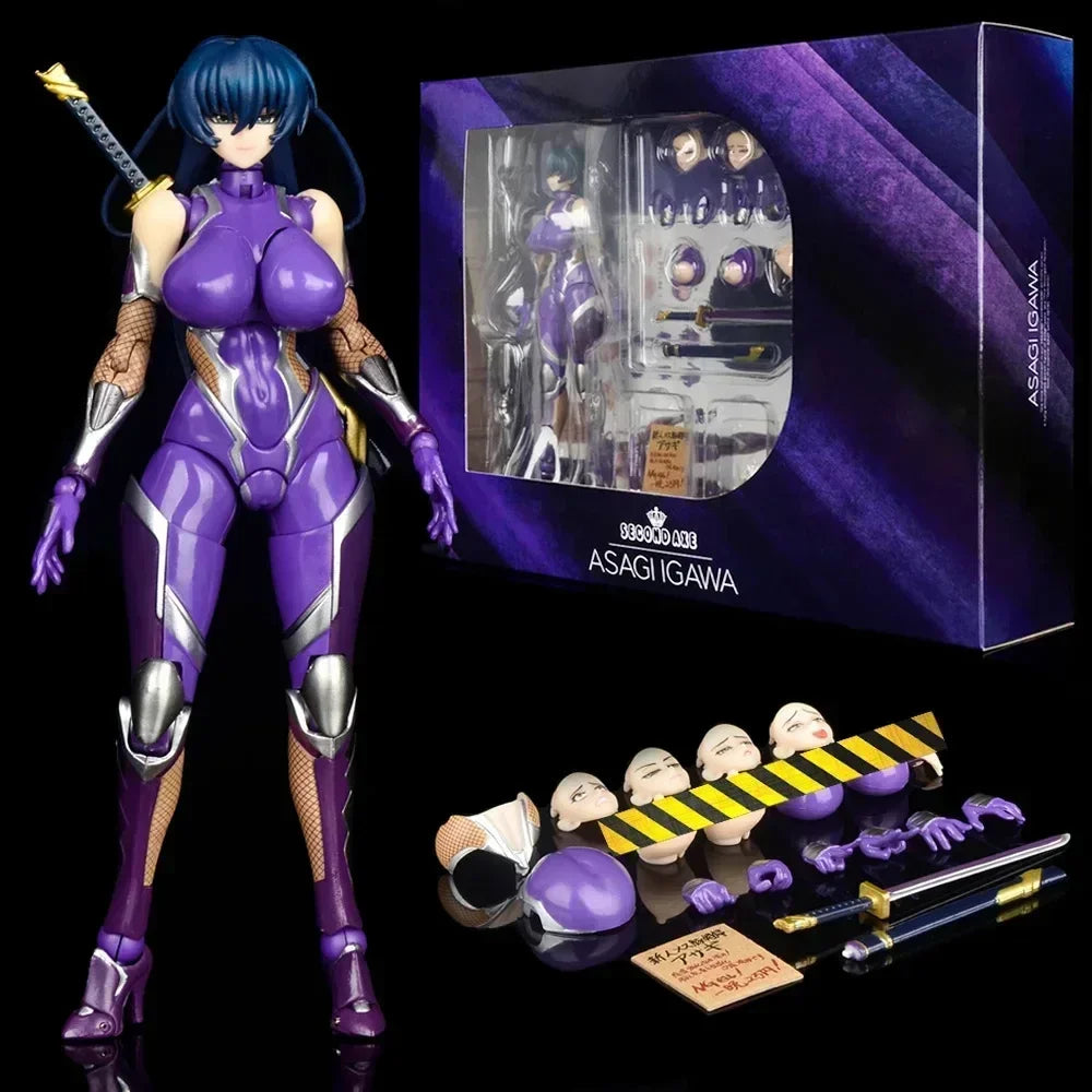 18cm Taimanin Asagi 3 Action Figure Mizuki Yukikaze Igawa Sakura Asagi Figurine Collectible Toy Birthday Pvc Model Doll Gifts