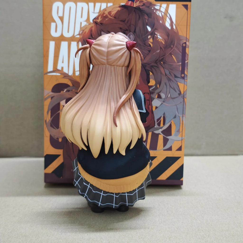 Boxed Anime NEON GENESIS EVANGELION EVA Asuka Langley Soryu College style Figures PVC Model Toys Doll Ornament Collect Gifts