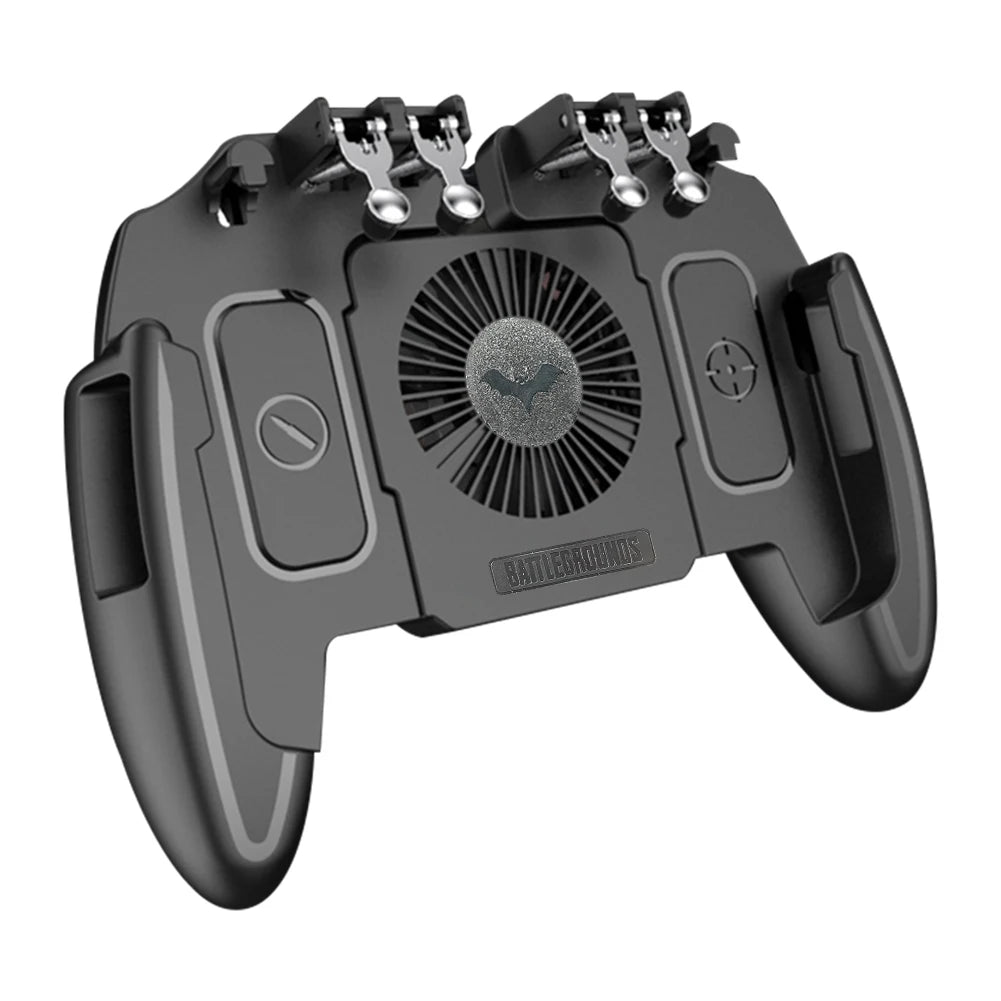 6 Fingers Cooling Button Gamepad Mobile Gaming Dustproof Portable Carrying Decor for PUBG Game Controller Joystick