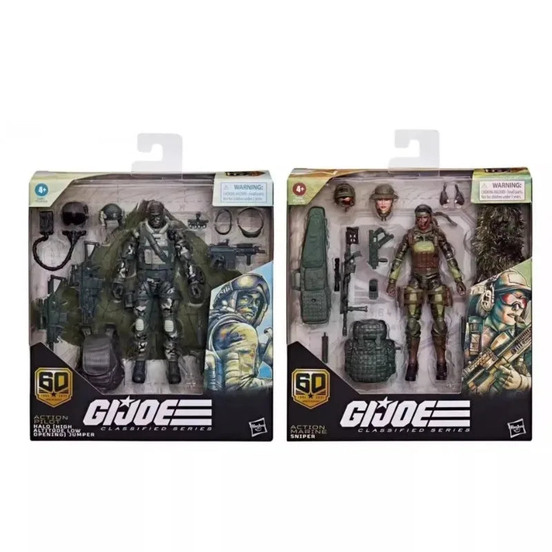 Original G.I.JOE Classified Series 60th Anniversary Limited Edition Action Marine Sniper Pilot Action Figure Model Toys Gifts