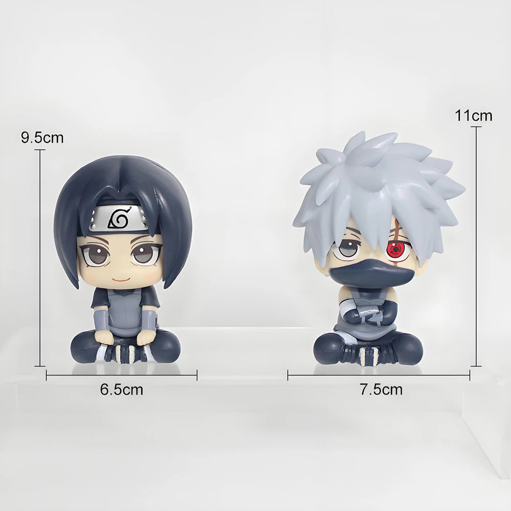 9.5/10cm Naru Shippuuden Anime Figure Q Version Kakashi Uchiha Itachi Action Figure Collection Model Toys
