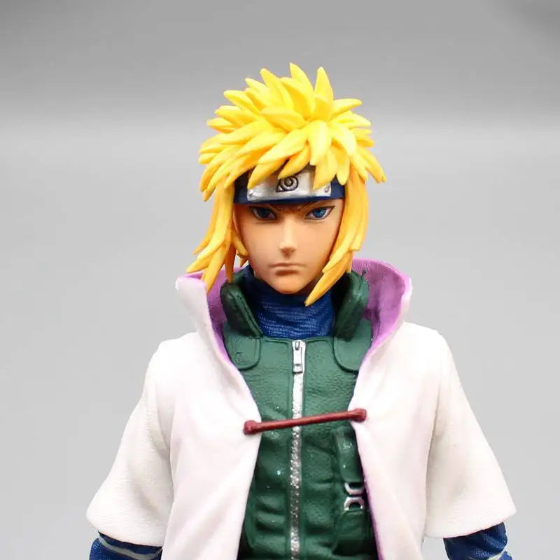 37 cm große NARUTO Namikaze Minato Vierter Hokage Actionfigur Anime-Zubehörmodell Schreibtischornament Puppe Spielzeugsammlung