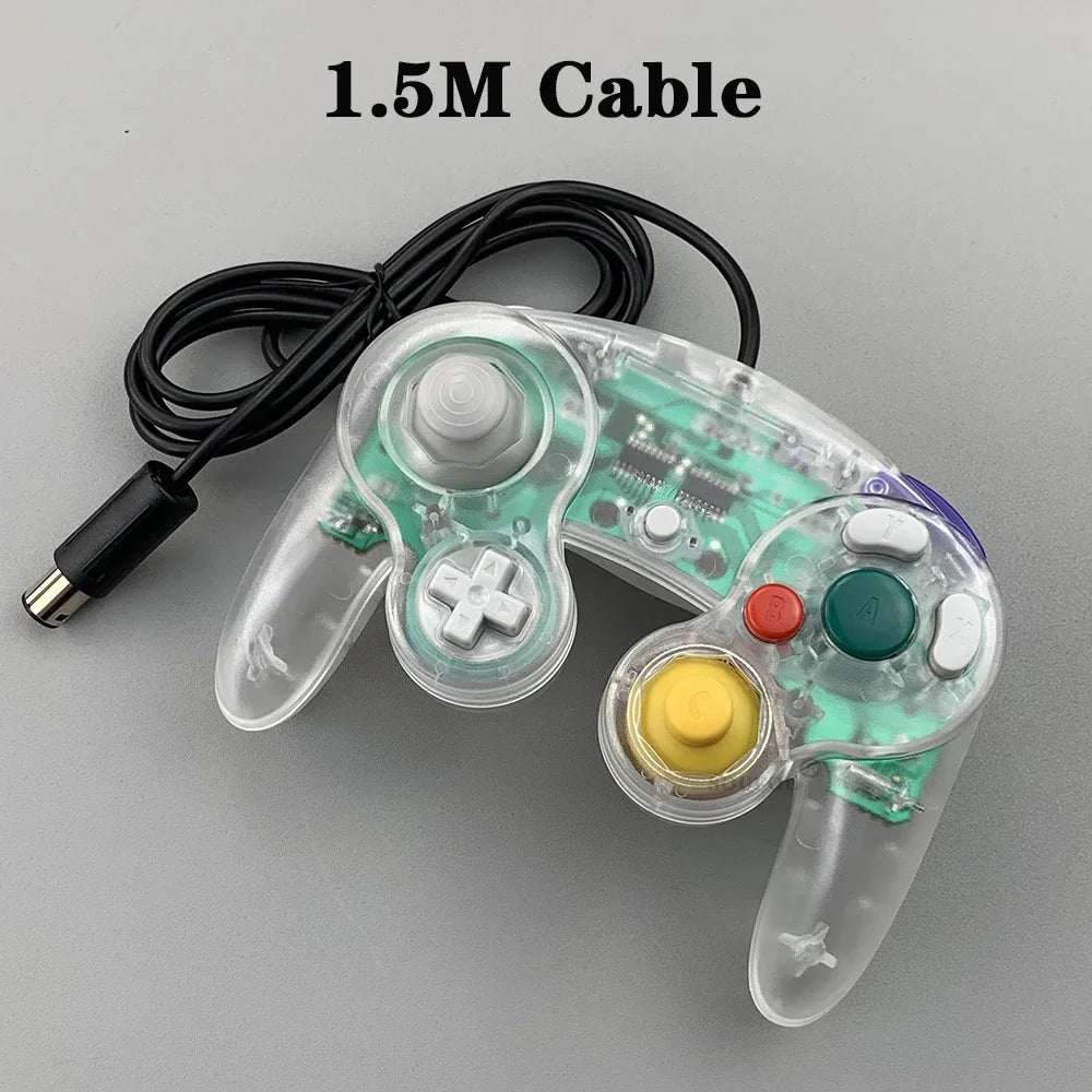 Transparent for GameCube For NGC Gamepad One Button Wired Game Controller Joystick for NGC Game Console Dropshipping