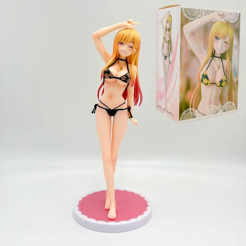 23cm My Dress-Up Darling Marin Kitagawa Swimsuit Anime Girl Figure Marin Kitagawa Bikini Action Figure Adult Sexy Model Doll Toy