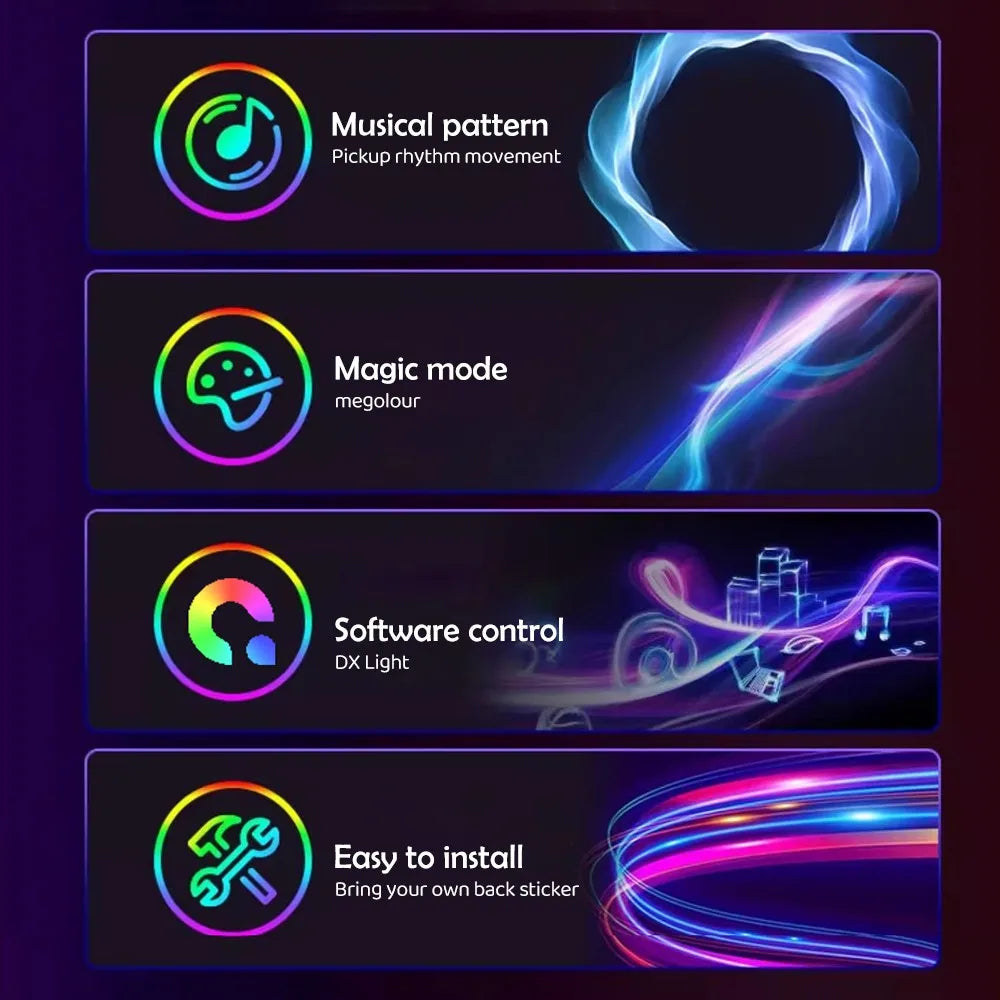 RGB Gaming Sync Light Strip Computer Monitor Light LED Backlight Color Music sync DIY Display APP Control Atmosphere Decor Lamp