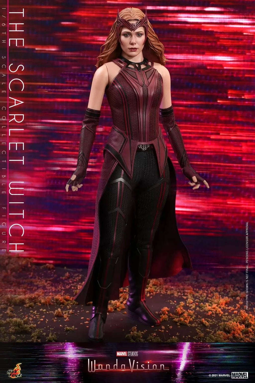 【MT】Hot Toys TMS036 Marvel "WandaVision" Scarlet Witch 1:6 Scale Collectible Doll 28cm Movie Character Model Toy Gift Collection