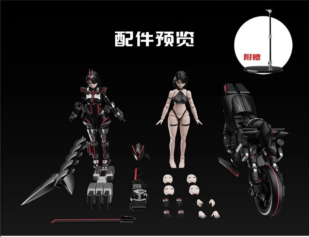 In Stock Yubo Wenchuang 1/12 Battle Rider Goddess Shako Plastic Model Kit  Motorcycle Mechanized Assembly Model Toys Gifts