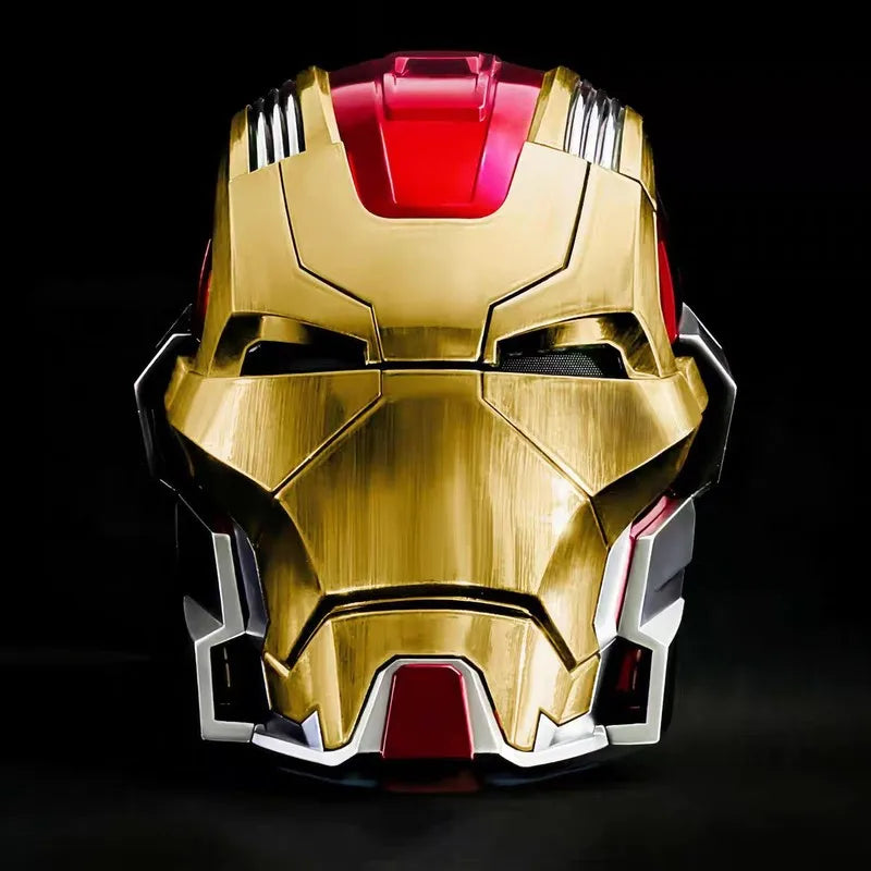 New Marvel Iron Man Mk17 Helmet Jarvis Voice Control Automatic Open Close Mask Mecha Face Shield Electric Toy Ornament Souvenir