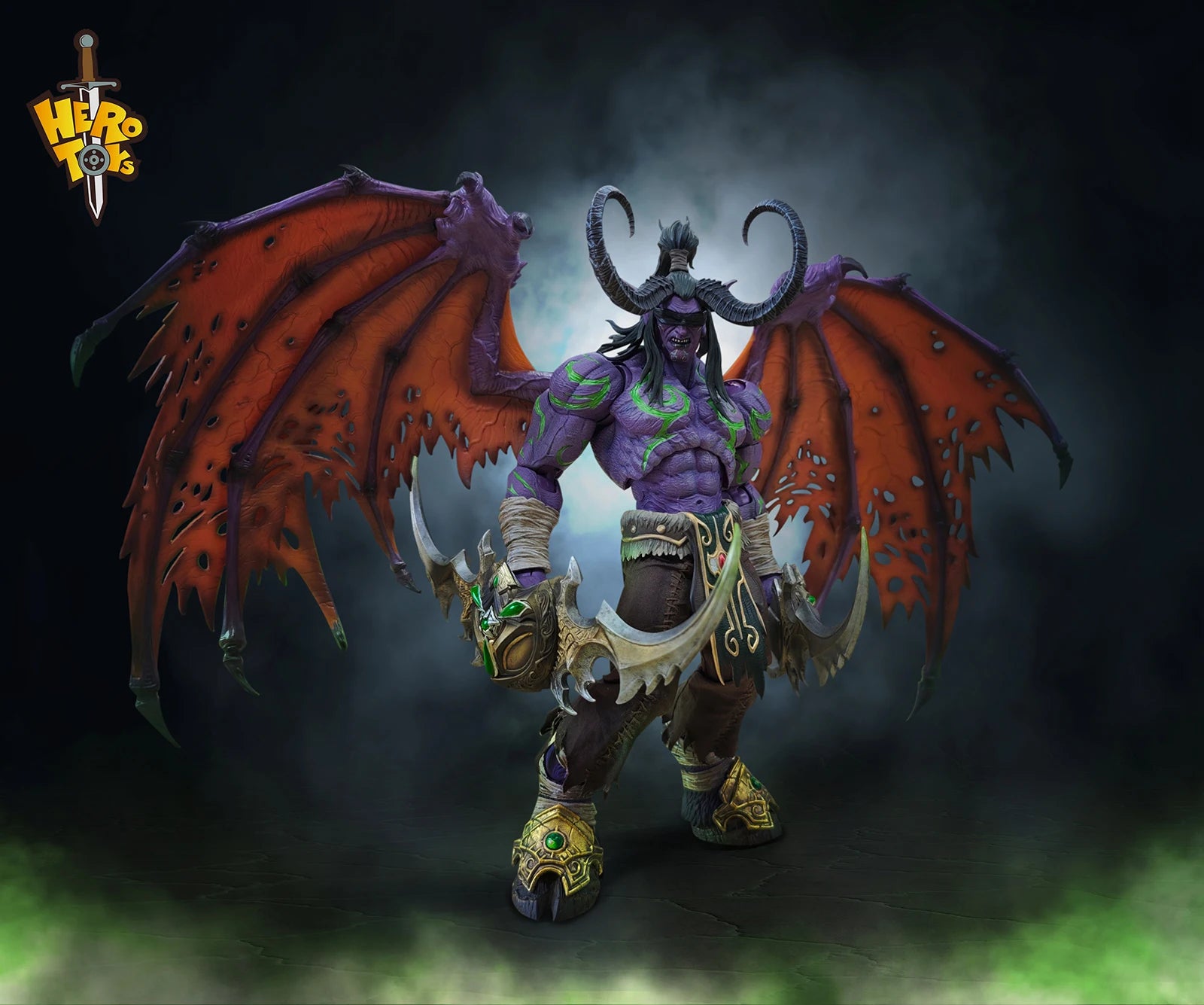 HERO TOYS 1/10 Scale Male Soldier Demon Hunter Illidan Full Set About 24Cm Action Figure Collectible Model Toys Doll Gifts