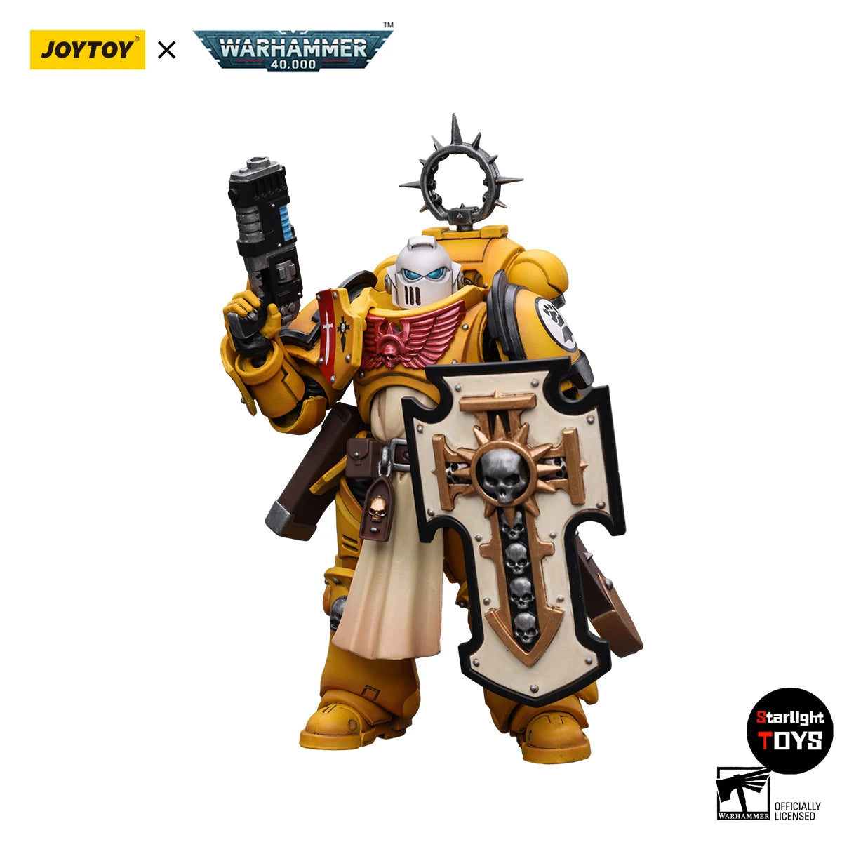JOYTOY Warhammer 40K Primaris Space Marines Imperial Fists Bladeguard Veteran Model Toy 1/18 Action Figure