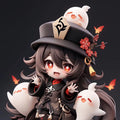 16cm Anime Game Genshin Impact Figure Q Version Yae Miko Hutao Genshin Cute Model Toy Gift Collection Action Figure Pvc Doll Toy