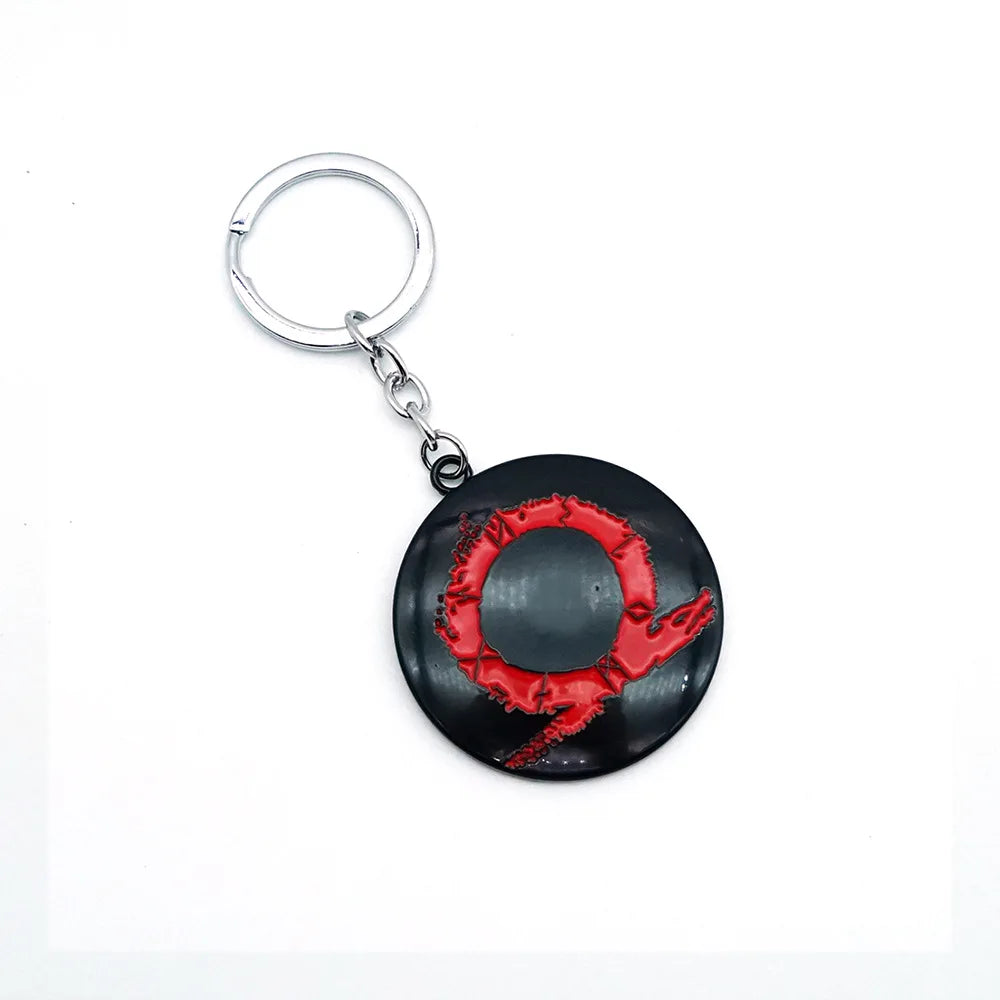 Mini Kratos Sword Key Chain Pendant For Men God of War 9cm Blades of Chaos Tiny Weapon Key Ring with Stand Accessories Keychain