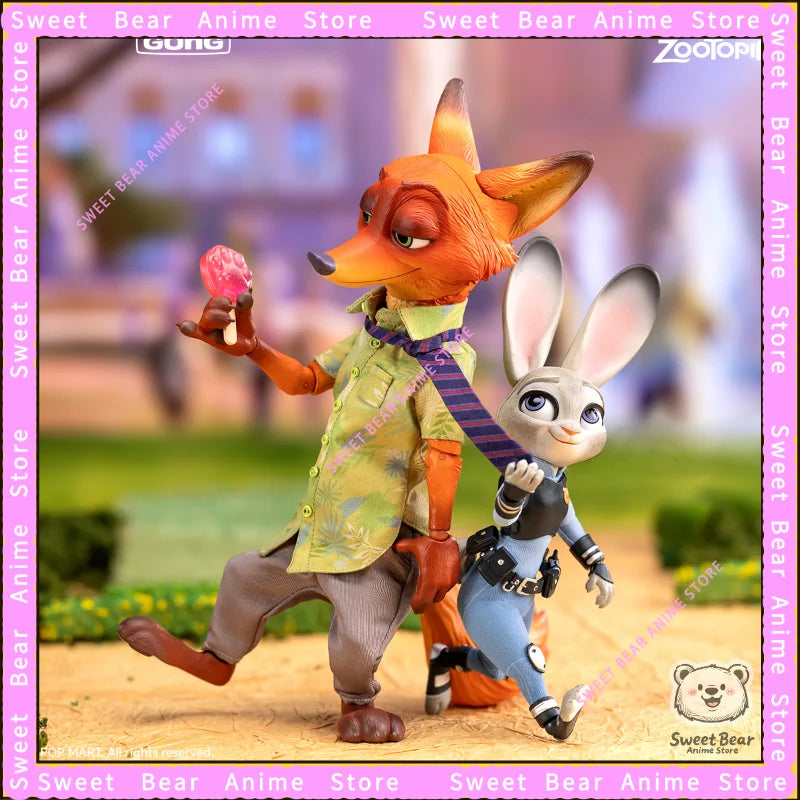 In Stock GONG & PoP Original Zootopia Judy Nick Set Cloth Action Figure Anime Model Trendy Toys Desktop Doll Collectibles