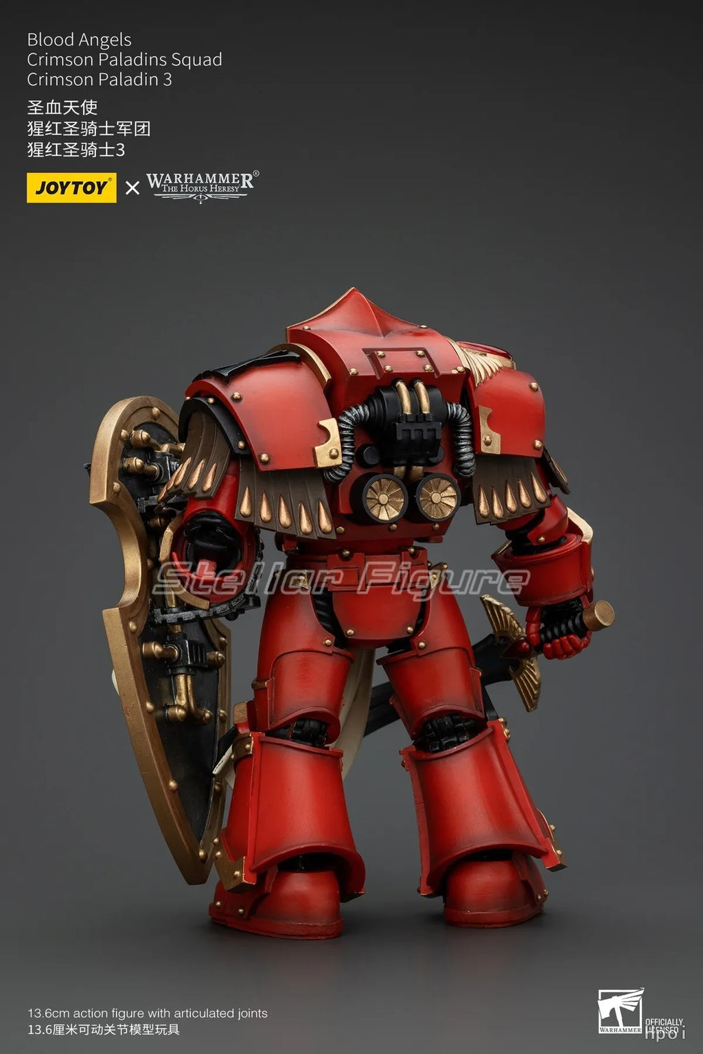 【SF】JOYTOY 1/18 Action Figure Warhammer 40K  Blood Angels Crimson Paladins Squad Crimson Paladin 3  Prime Model Toy Gift