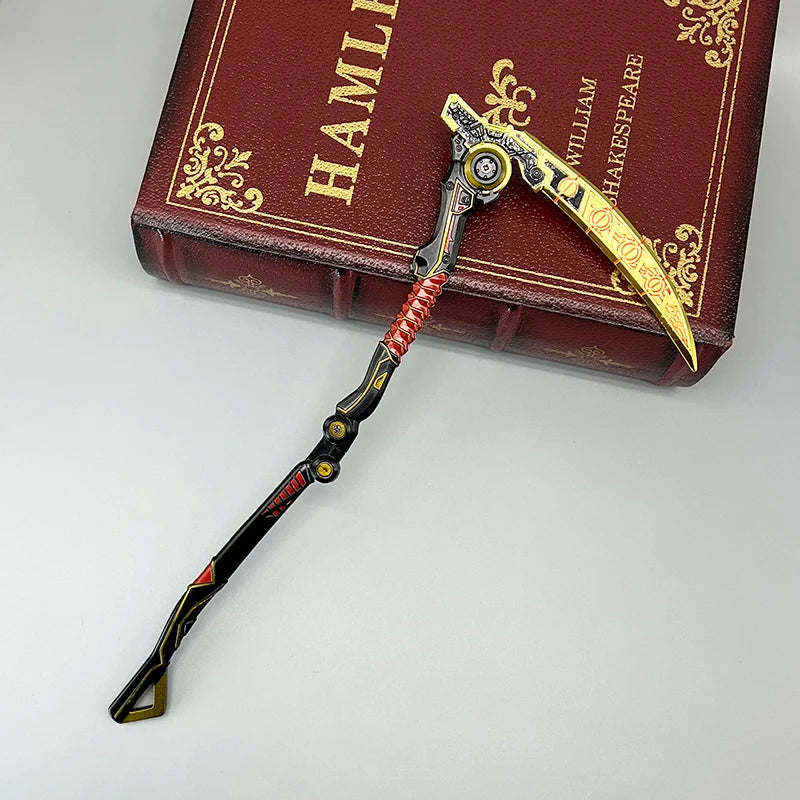 30cm Death Grip Apex legends Game Merchandise Heirloom Revenant Metal Scythe Model Home Ornament Craft Collection Toy Boy